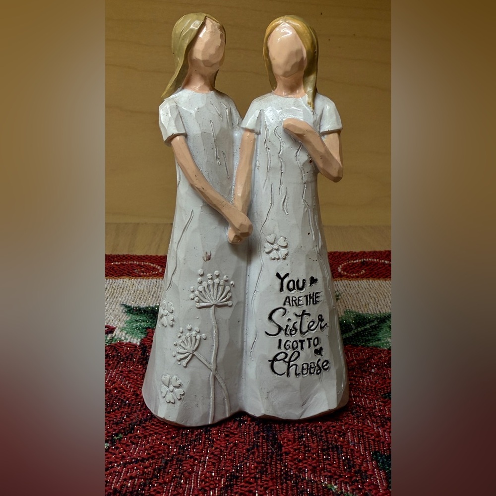 Sister Figurine with Inspirational Quote